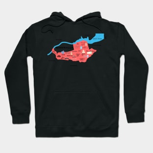 somerville, mass map Hoodie